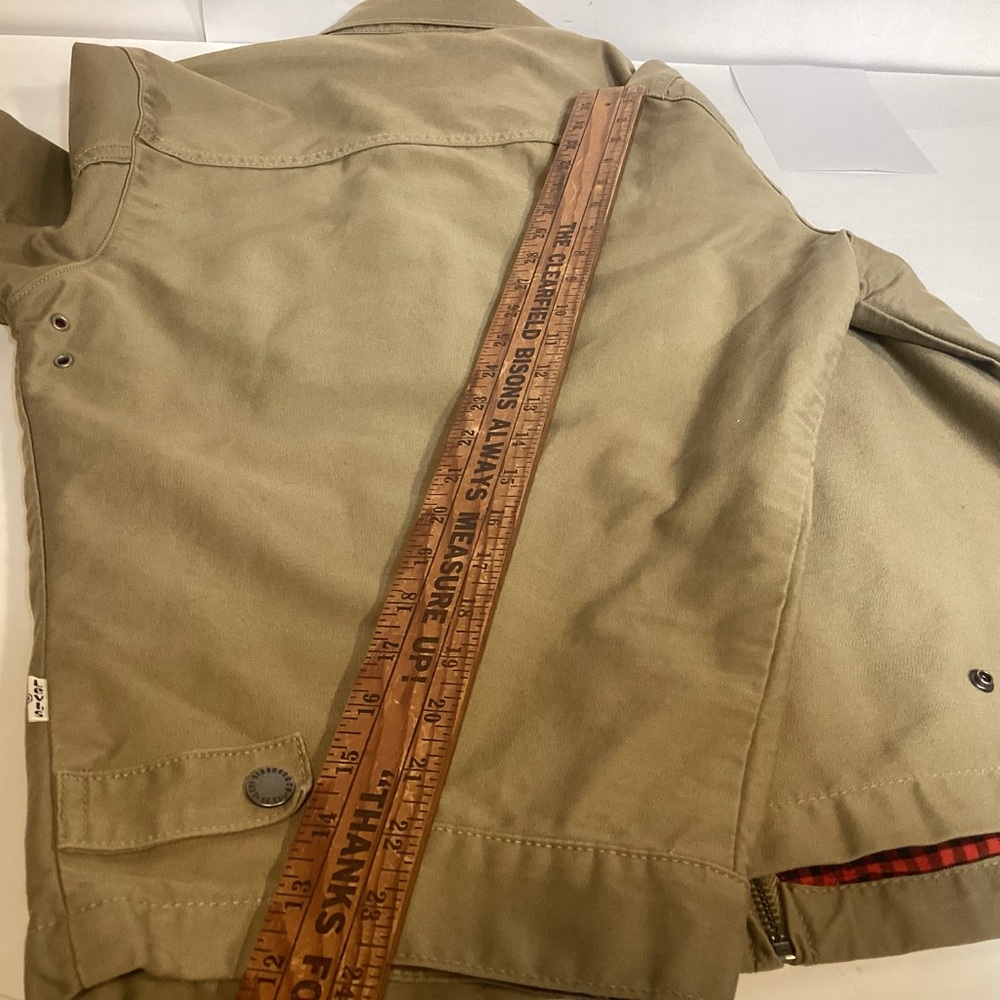 Men’s Levi Khaki Lightweight Full Zip Workwear Jacket mens size small - Picture 15 of 16